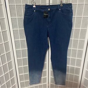 Baccini Size 16 Denim Ombré Skinny Jeans NWT